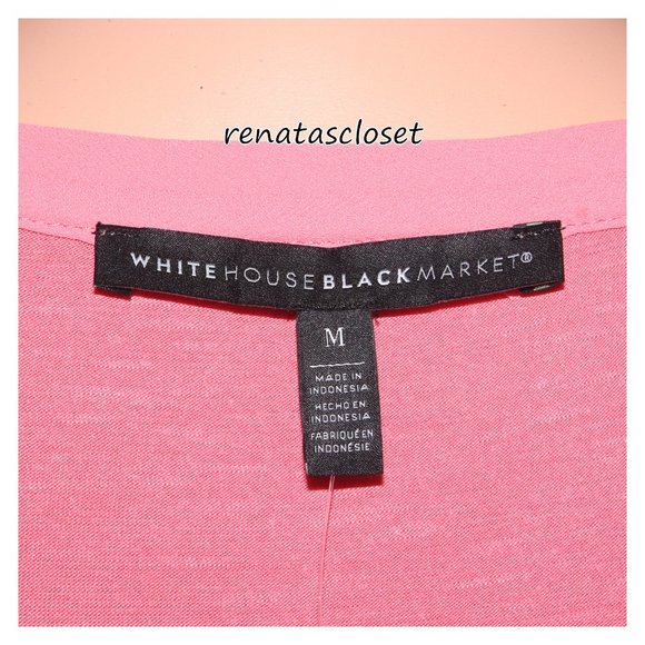 White House Black Market Women's Everyday Short Sleeve V-Neck Tee NWT - Picture 7 of 11